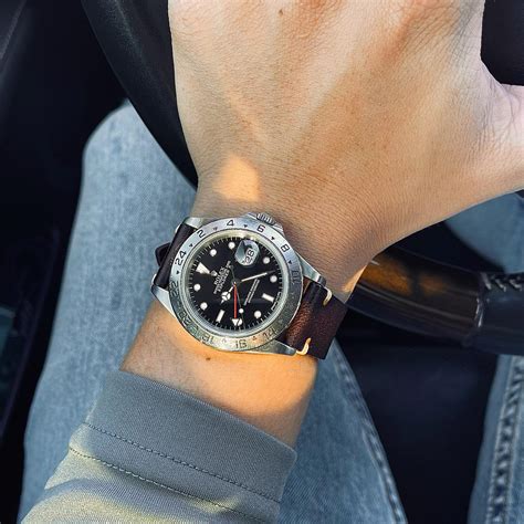 rolex 16570 grey strap